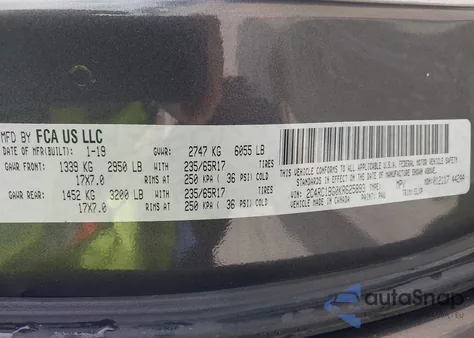 2019 Chrysler Pacifica Touring L from USA, damaged, VIN 2C4RC1BG0KR625893